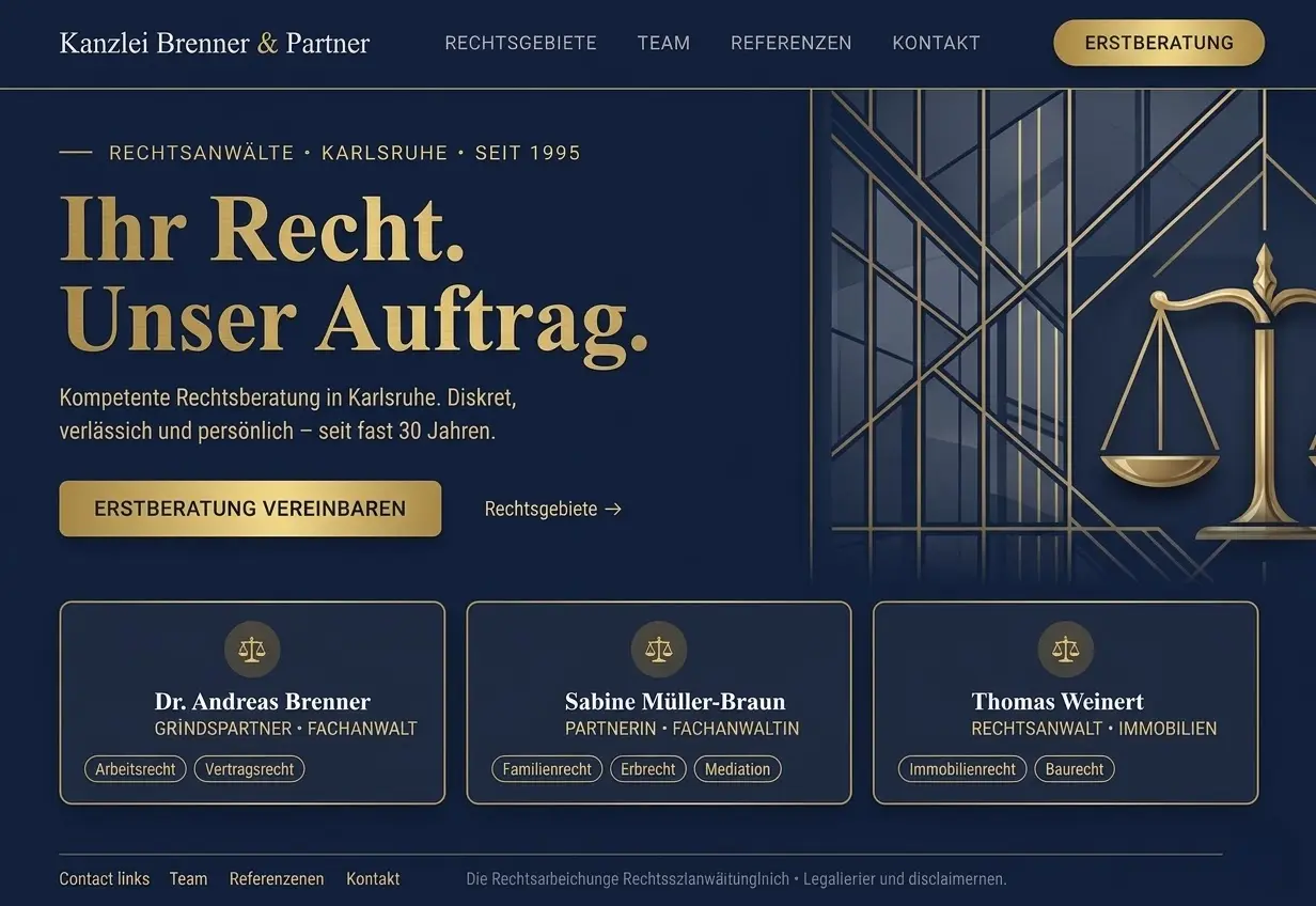 Kanzlei Brenner & Partner Website